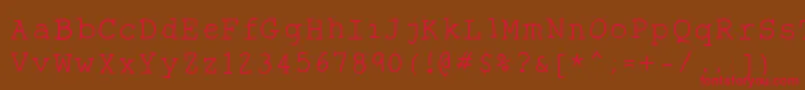 Theantitype Font – Red Fonts on Brown Background