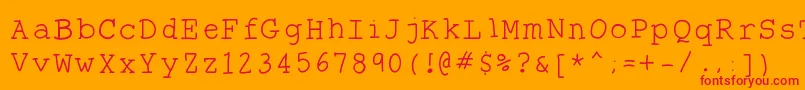 Theantitype Font – Red Fonts on Orange Background