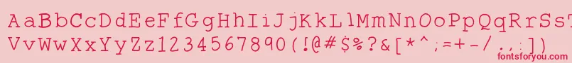 フォントTheantitype – ピンクの背景に赤い文字
