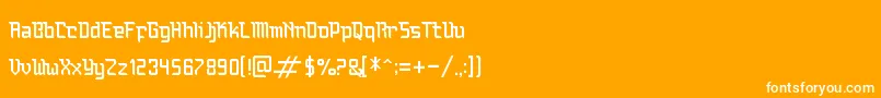 フォントBauchaomaicha – オレンジの背景に白い文字