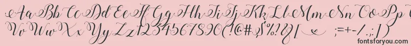 Police StylishCalligraphyDemo – polices noires sur fond rose