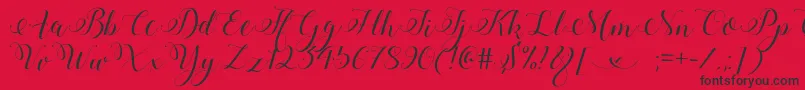 fuente StylishCalligraphyDemo – Fuentes Negras Sobre Fondo Rojo