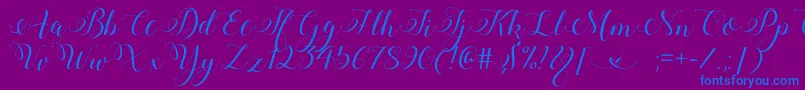 fuente StylishCalligraphyDemo – Fuentes Azules Sobre Fondo Morado