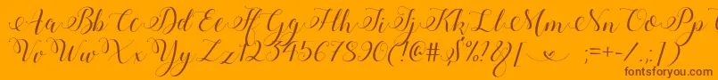 fuente StylishCalligraphyDemo – Fuentes Marrones Sobre Fondo Naranja