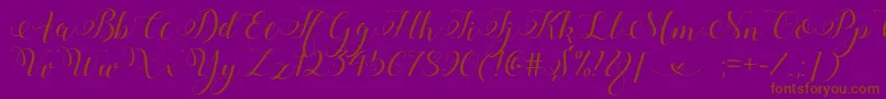 fuente StylishCalligraphyDemo – Fuentes Marrones Sobre Fondo Morado