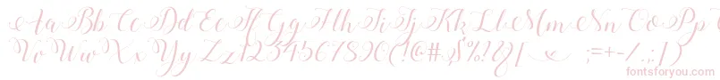 フォントStylishCalligraphyDemo – ピンクのフォント
