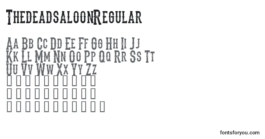 Schriftart ThedeadsaloonRegular – Alphabet, Zahlen, spezielle Symbole