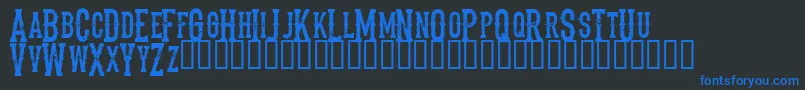 ThedeadsaloonRegular Font – Blue Fonts on Black Background