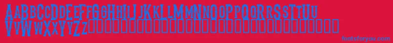 ThedeadsaloonRegular Font – Blue Fonts on Red Background