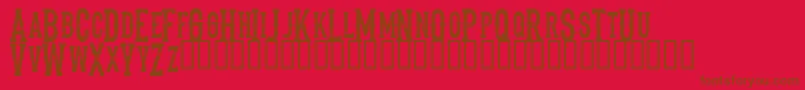 ThedeadsaloonRegular Font – Brown Fonts on Red Background