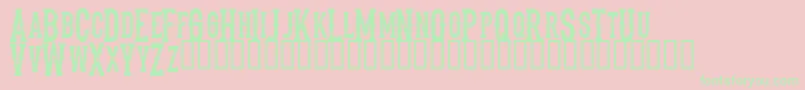 ThedeadsaloonRegular Font – Green Fonts on Pink Background