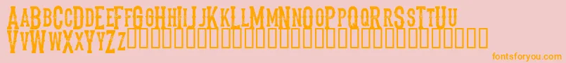 ThedeadsaloonRegular Font – Orange Fonts on Pink Background