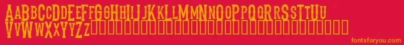 ThedeadsaloonRegular Font – Orange Fonts on Red Background