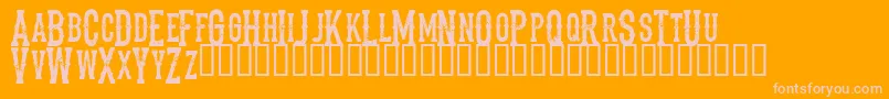 ThedeadsaloonRegular Font – Pink Fonts on Orange Background