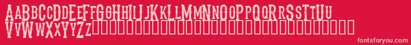 ThedeadsaloonRegular Font – Pink Fonts on Red Background