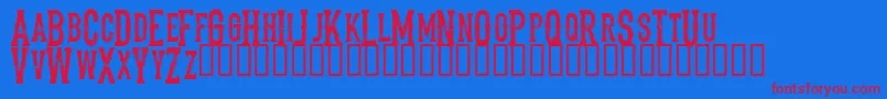 ThedeadsaloonRegular Font – Red Fonts on Blue Background