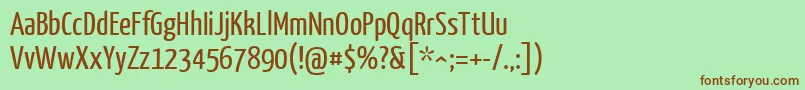 YanonekaffeesatzRegular Font – Brown Fonts on Green Background