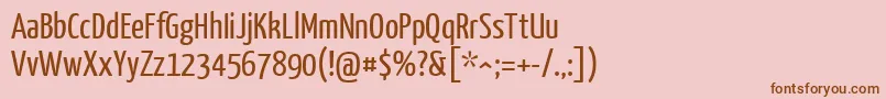 Шрифт YanonekaffeesatzRegular – коричневые шрифты на розовом фоне