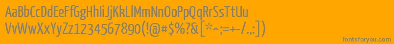 YanonekaffeesatzRegular Font – Gray Fonts on Orange Background