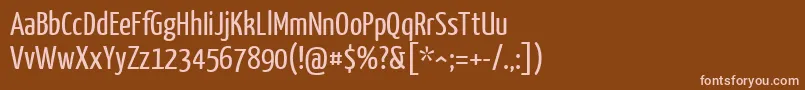 YanonekaffeesatzRegular Font – Pink Fonts on Brown Background