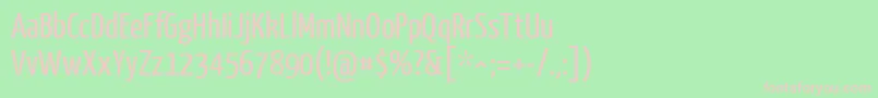 YanonekaffeesatzRegular Font – Pink Fonts on Green Background