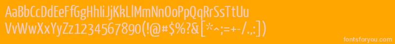YanonekaffeesatzRegular-Schriftart – Rosa Schriften auf orangefarbenem Hintergrund