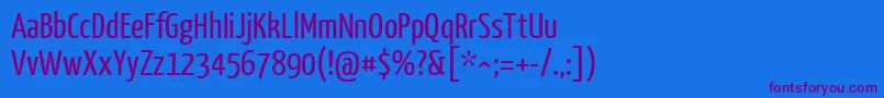 YanonekaffeesatzRegular Font – Purple Fonts on Blue Background