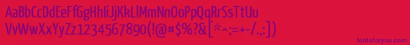 YanonekaffeesatzRegular Font – Purple Fonts on Red Background