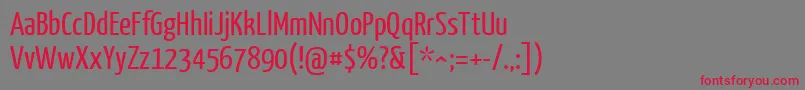 YanonekaffeesatzRegular Font – Red Fonts on Gray Background