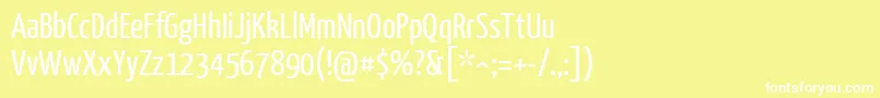 YanonekaffeesatzRegular Font – White Fonts on Yellow Background