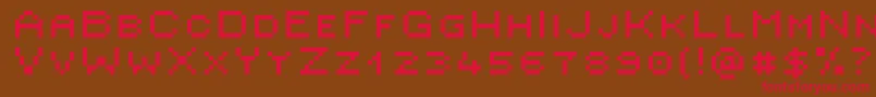 Ambitsek Font – Red Fonts on Brown Background