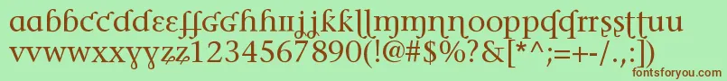 Phonetica Font – Brown Fonts on Green Background