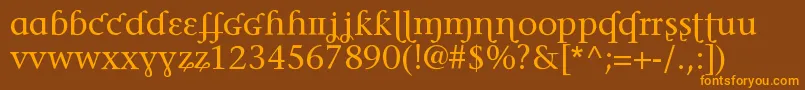 Phonetica Font – Orange Fonts on Brown Background