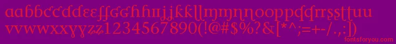 Phonetica Font – Red Fonts on Purple Background