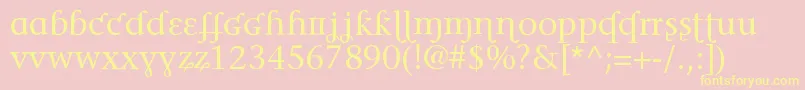 Phonetica Font – Yellow Fonts on Pink Background