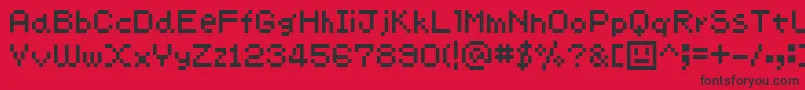 Chimachima7 Font – Black Fonts on Red Background