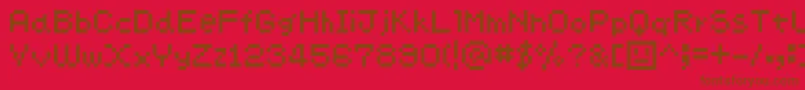 Chimachima7 Font – Brown Fonts on Red Background