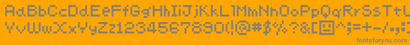 Chimachima7 Font – Gray Fonts on Orange Background