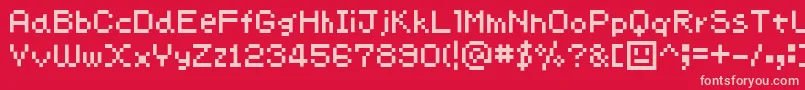 Chimachima7 Font – Pink Fonts on Red Background