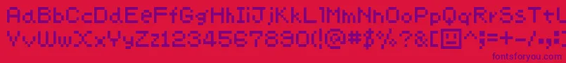 Chimachima7 Font – Purple Fonts on Red Background