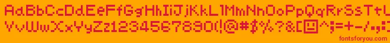 Chimachima7 Font – Red Fonts on Orange Background