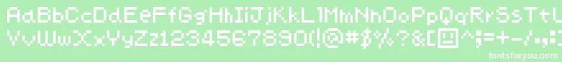 Chimachima7 Font – White Fonts on Green Background