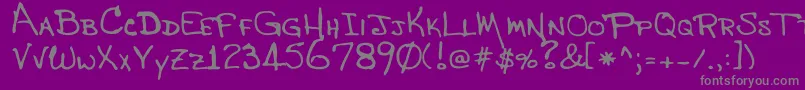 Fonte SewellRegular – fontes cinzas em um fundo violeta