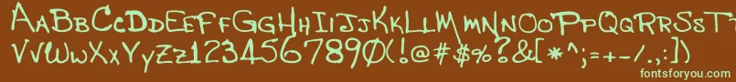 Lisätietoja SewellRegular-fontista SewellRegular-fontti – vihreät fontit ruskealla taustalla