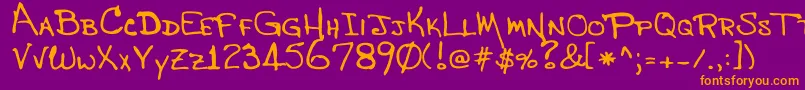 Police SewellRegular – polices orange sur fond violet