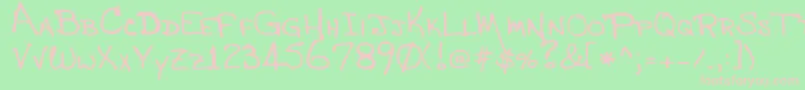 SewellRegular Font – Pink Fonts on Green Background