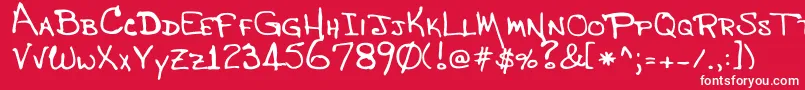 フォントSewellRegular – 赤い背景に白い文字