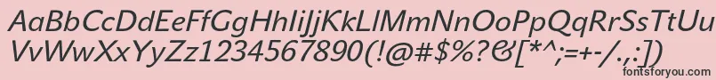 Шрифт JohnsansTextProItalic – чёрные шрифты на розовом фоне