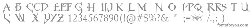 フォントHorstRomanGothic – 白い背景に灰色の文字