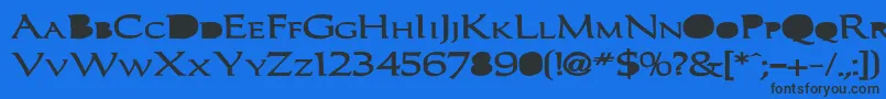 Шрифт CaracubBold – чёрные шрифты на синем фоне
